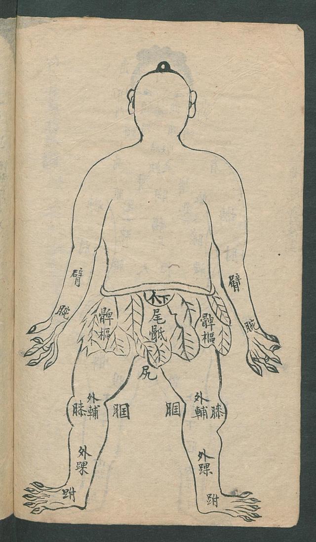 中医秘方古书籍 外科图形法治手抄本