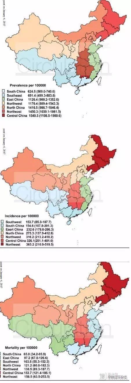 中国卒中地图公布：每年240万新发卒中，华北、华中和东北负担重，农村卒中患病率30年增1.5倍