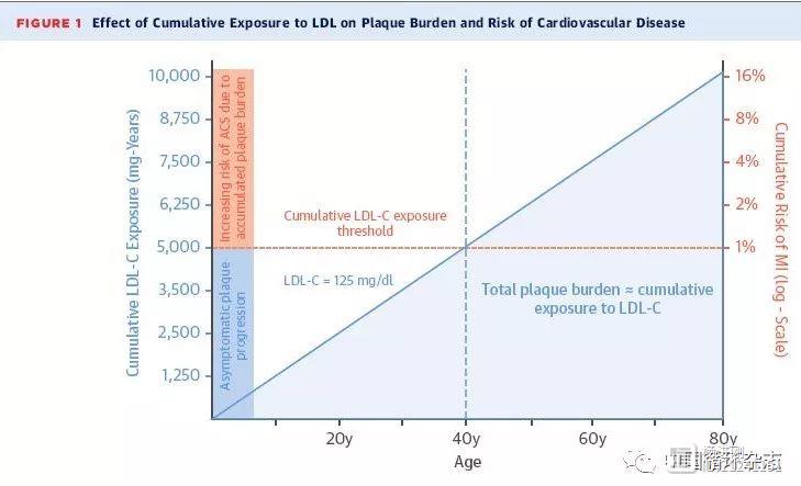 JACC文章阐述血脂促进动脉粥样硬化最新观点：强调LDL-C累积暴露，终生最适LDL-C或为70~80 mg/dl