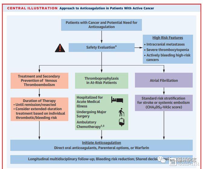 JACC文章称，抗凝是“心脏肿瘤学”的基础部分，血栓高危癌症患者应抗凝