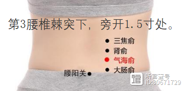 常按此穴，提升元气，有补肾之功能